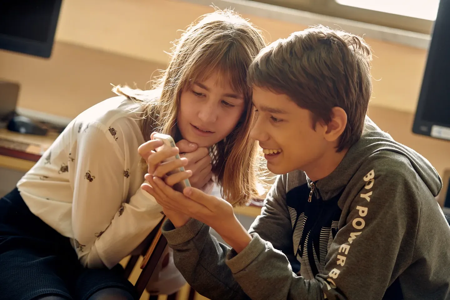 A boy and a girl