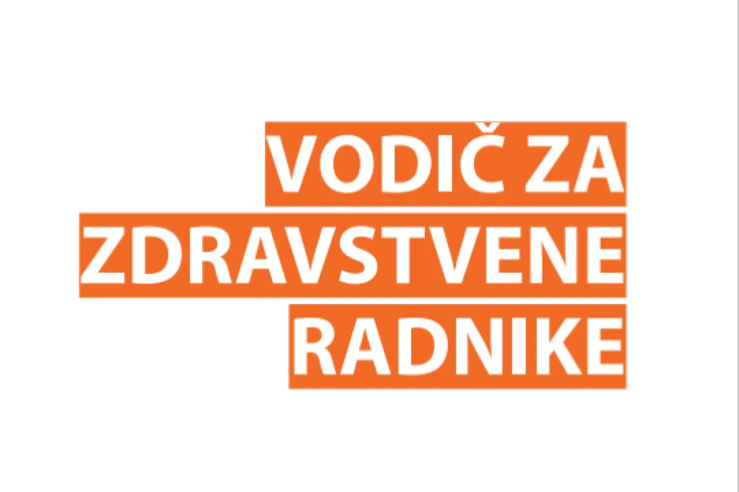Vodič za zdravstvene radnike naslovnica