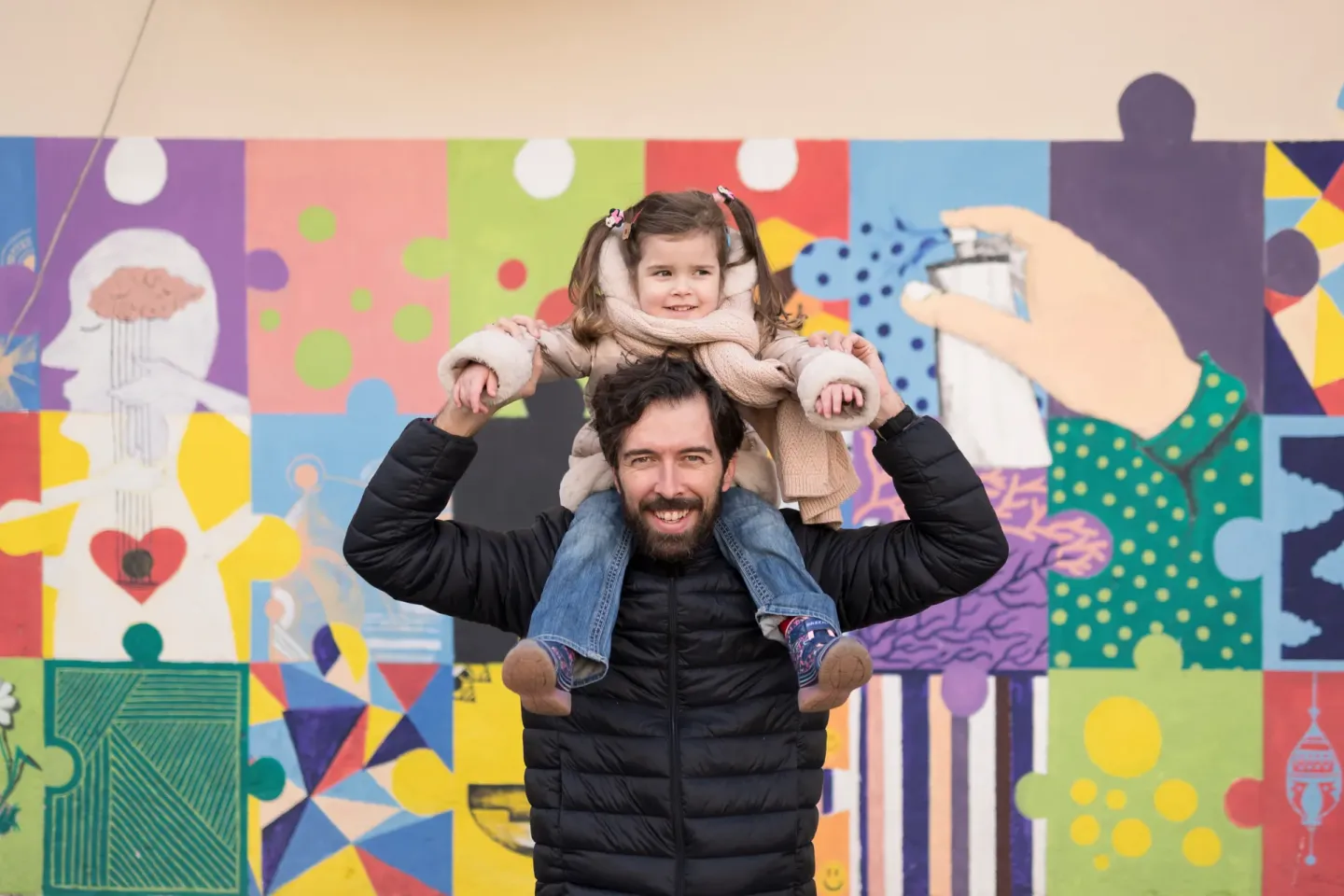 A father with his daughter