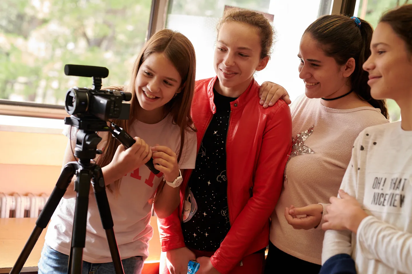 children with camera