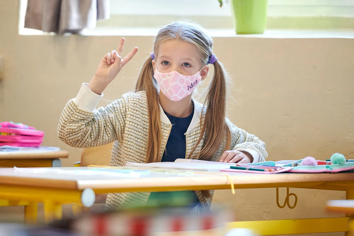 A girl in the classroom