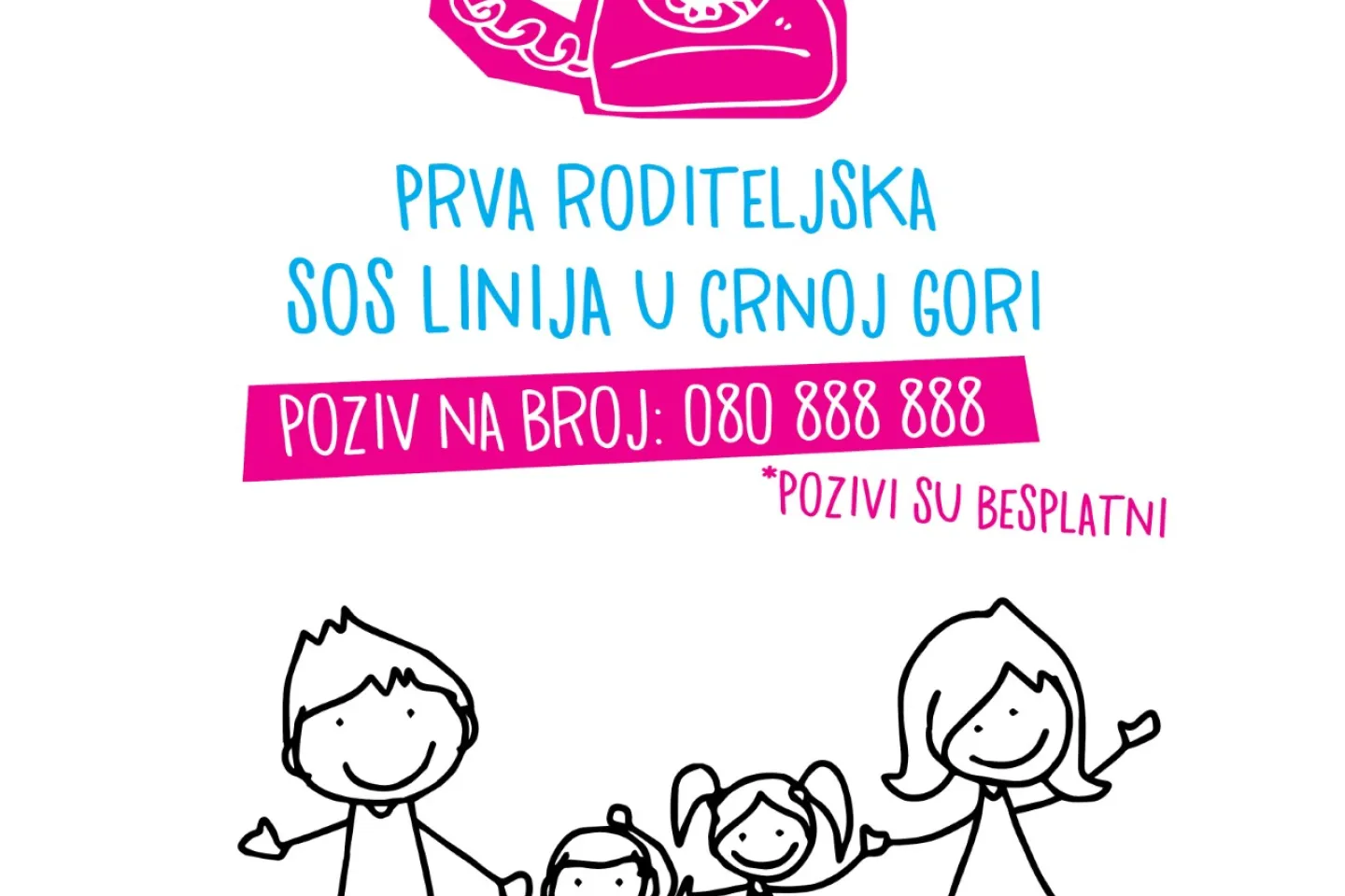 Poster SOS linija za roditelje