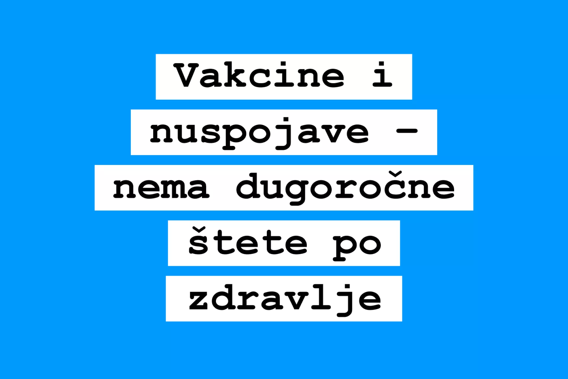 Vizual za blog o nuspojavama vakcina koje nisu &scaron;tetne po zdravlje