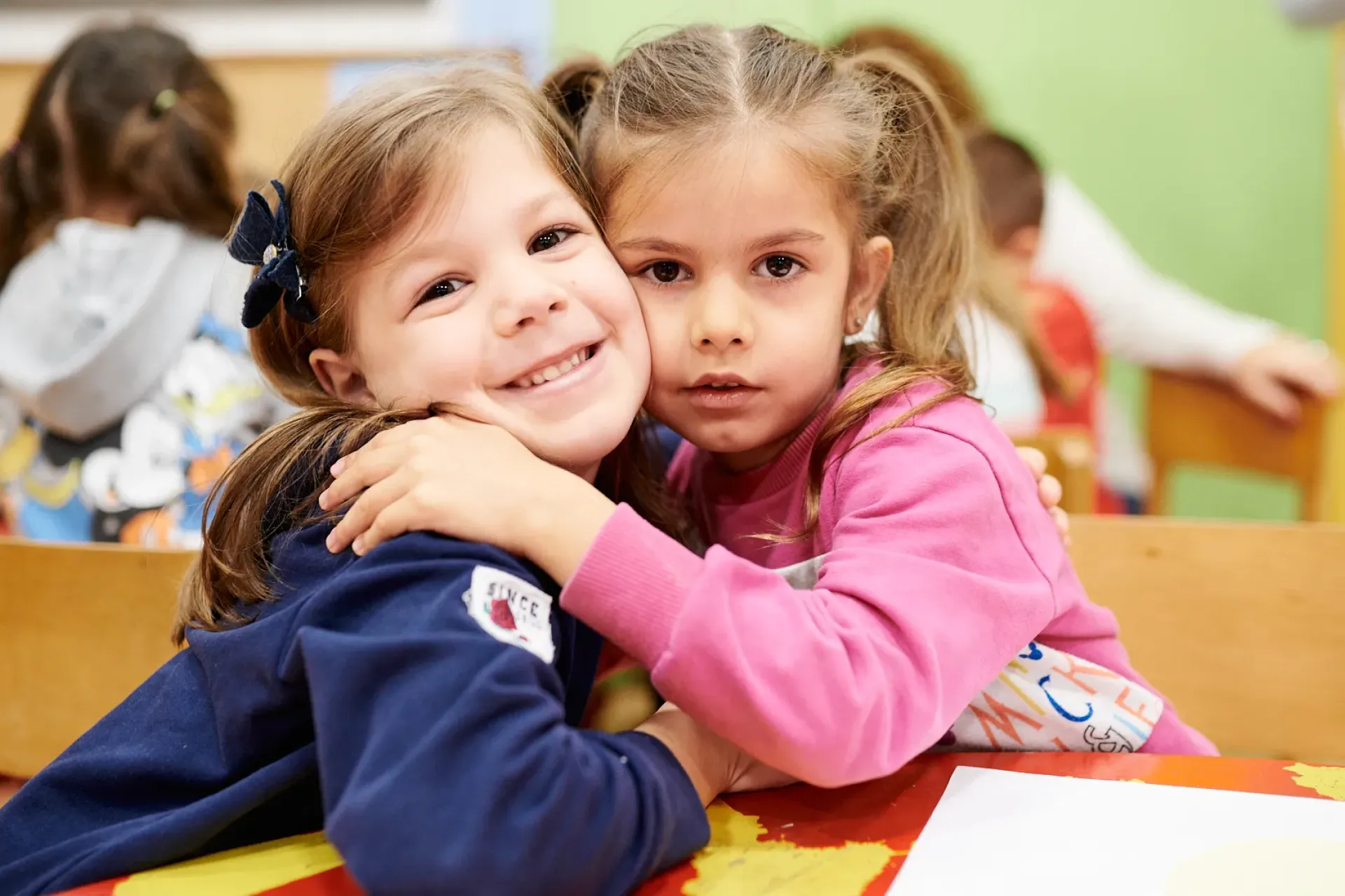 Two girls in a kindergarten