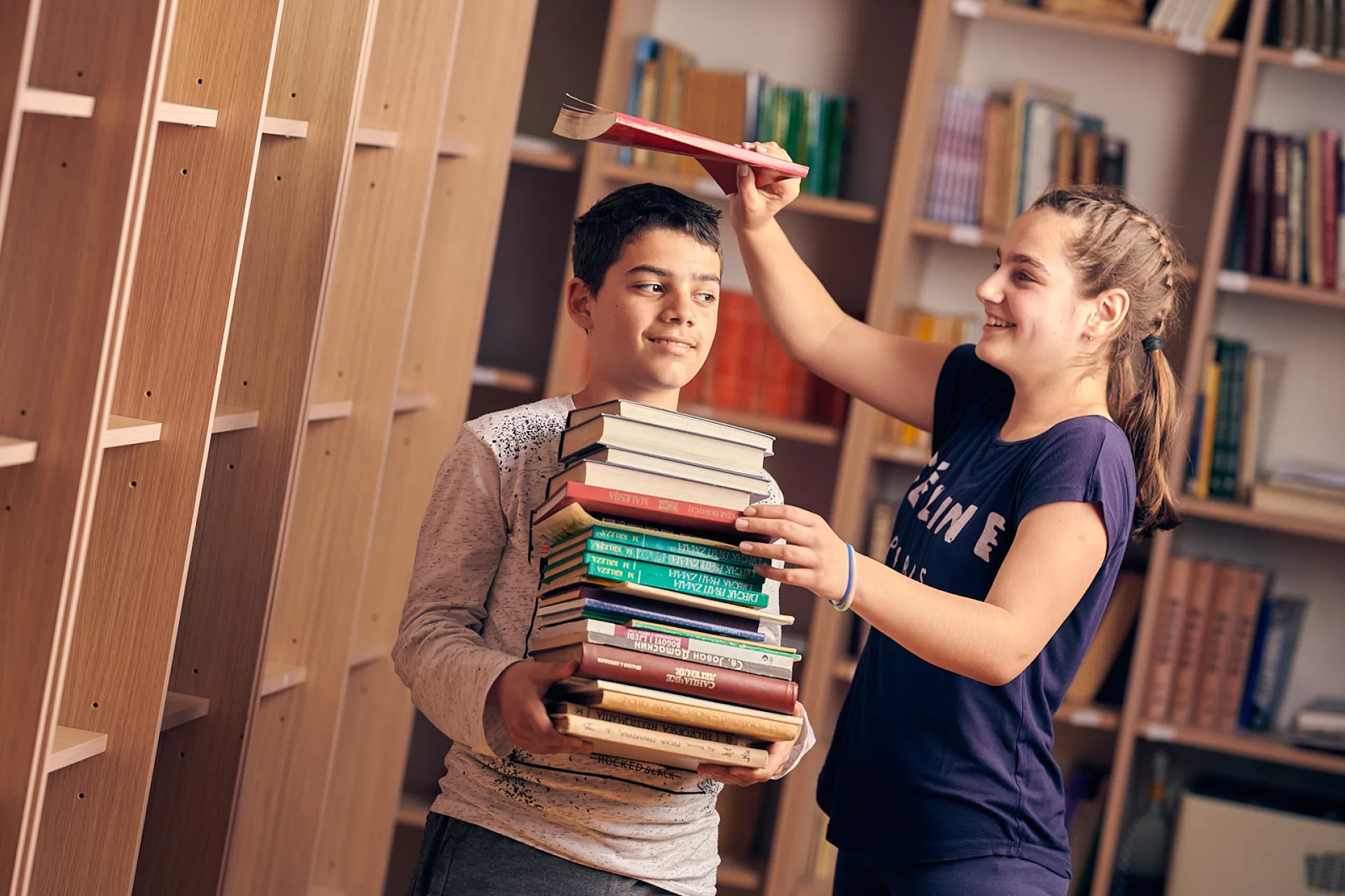 Children in the library