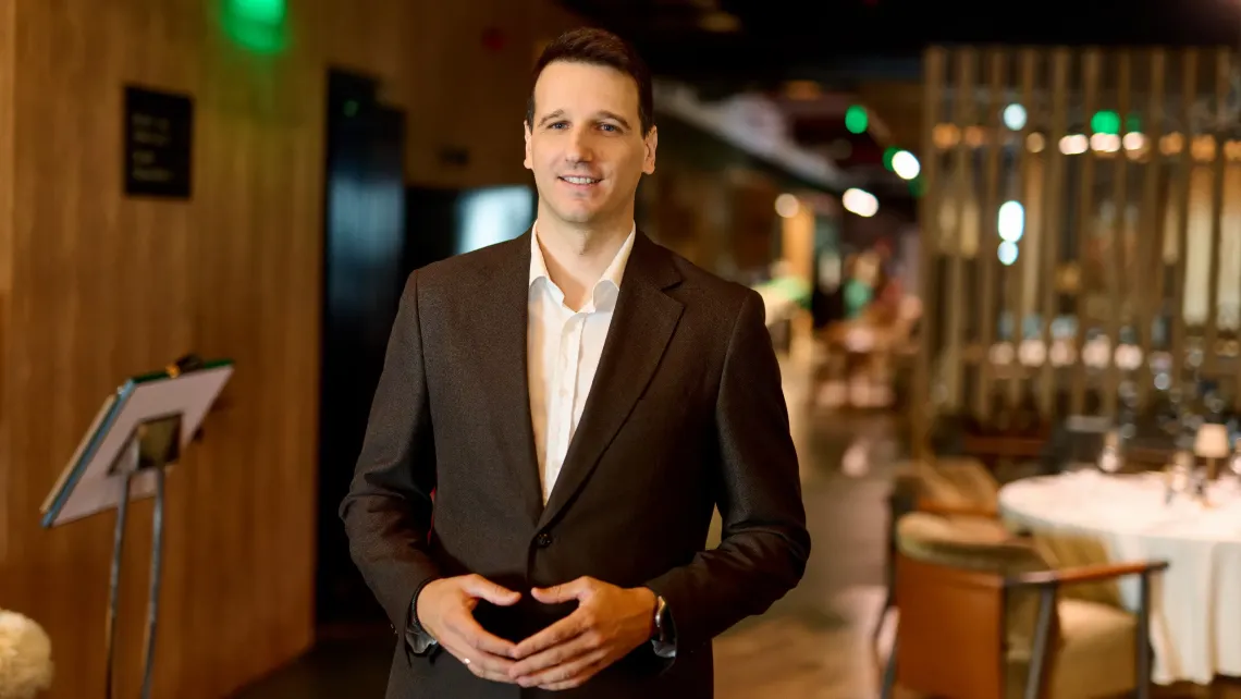 A man, hotel manager