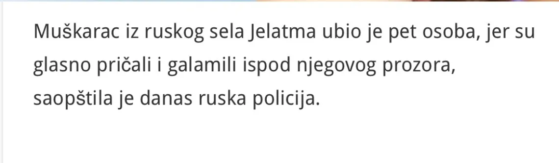 Odlomak teksta iz novina