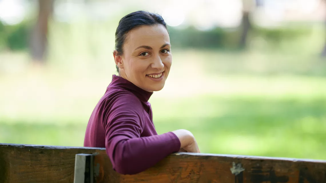Aleksandra, a mother of two
