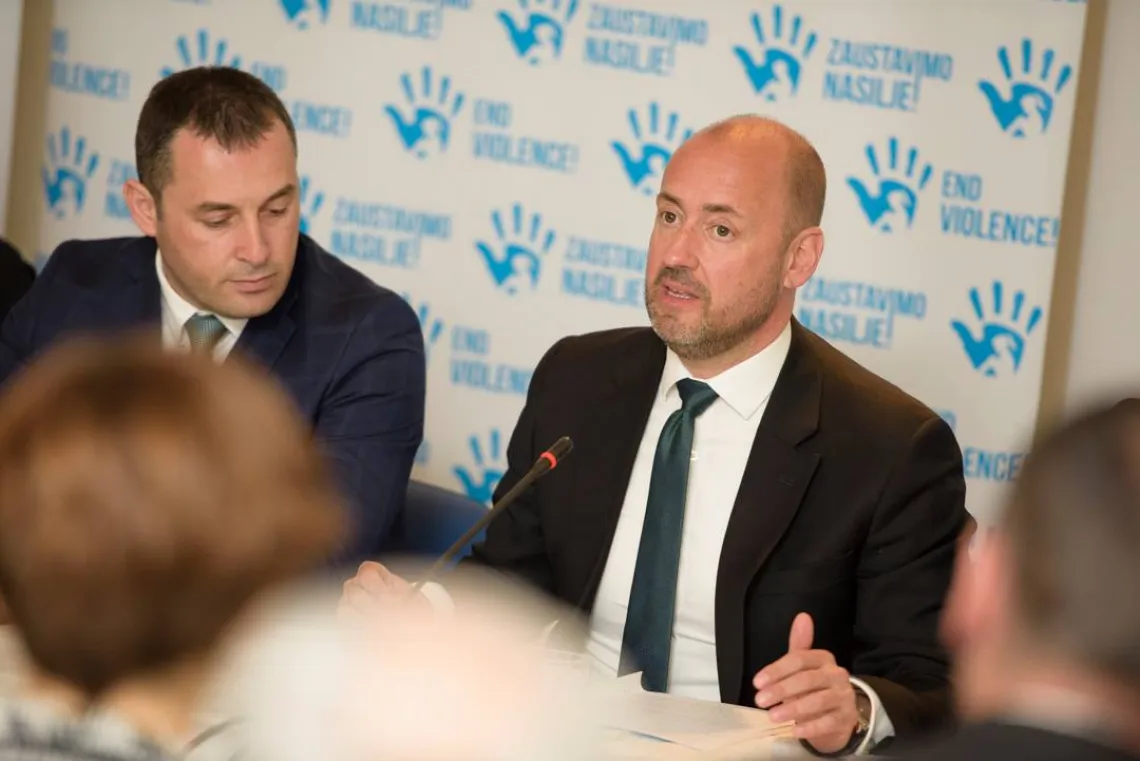 &Scaron;ef predstavni&scaron;tva UNICEF-a za Crnu Goru Bendžamin Perks sa gradonačelnikom Berana Dragoslavom &Scaron;ćekićem 