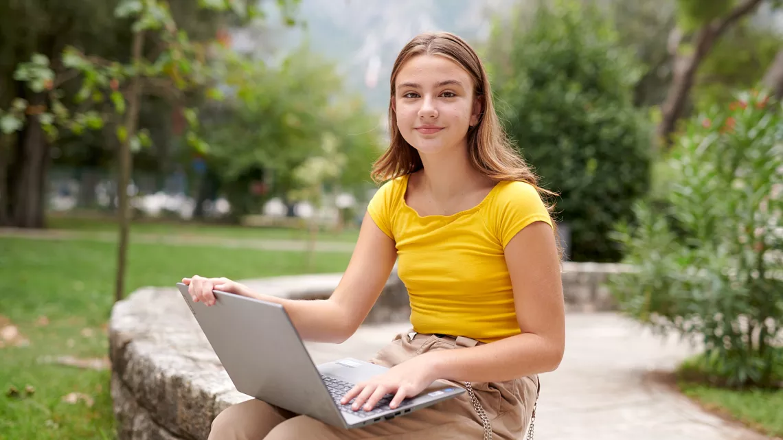 Marta Borovic, a seventh-grader at Njegos Elementary School in Kotor