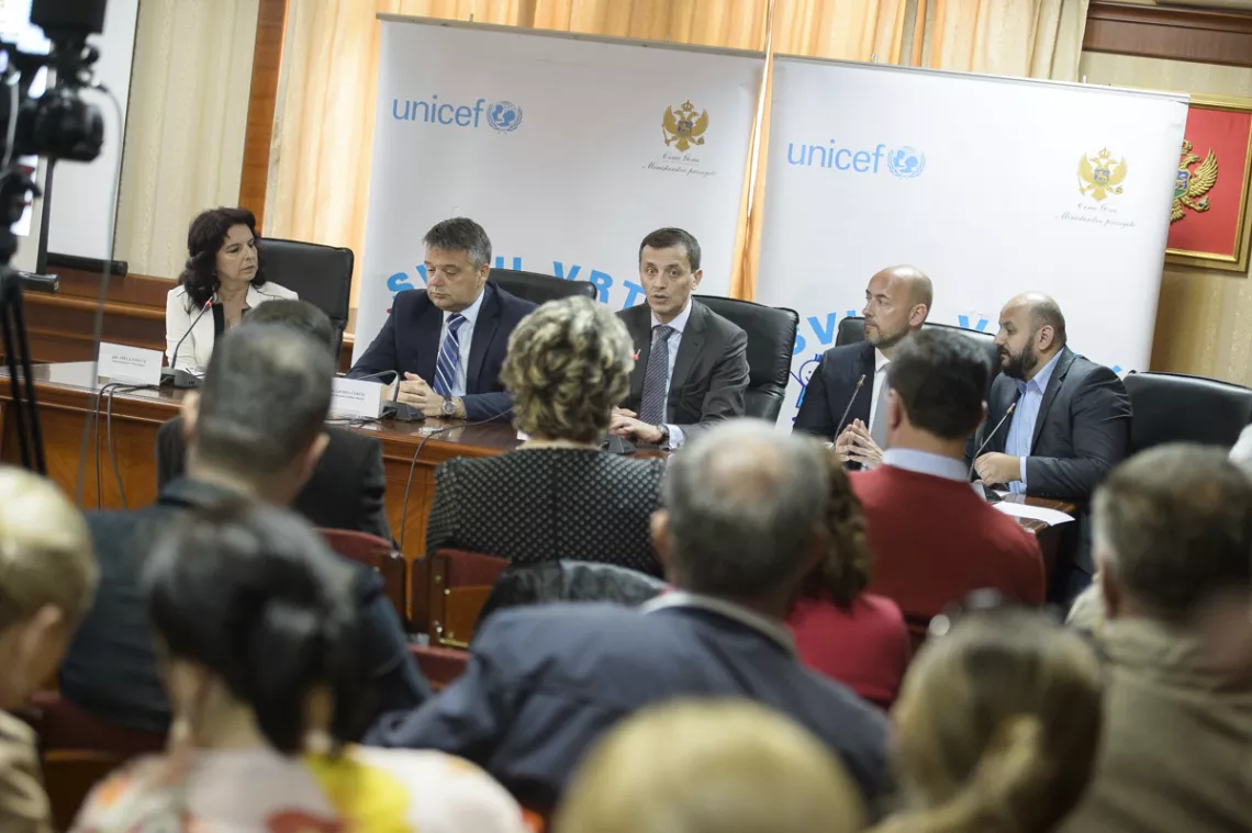 Panelists during the campaign&rsquo;s launching event in Pljevlja