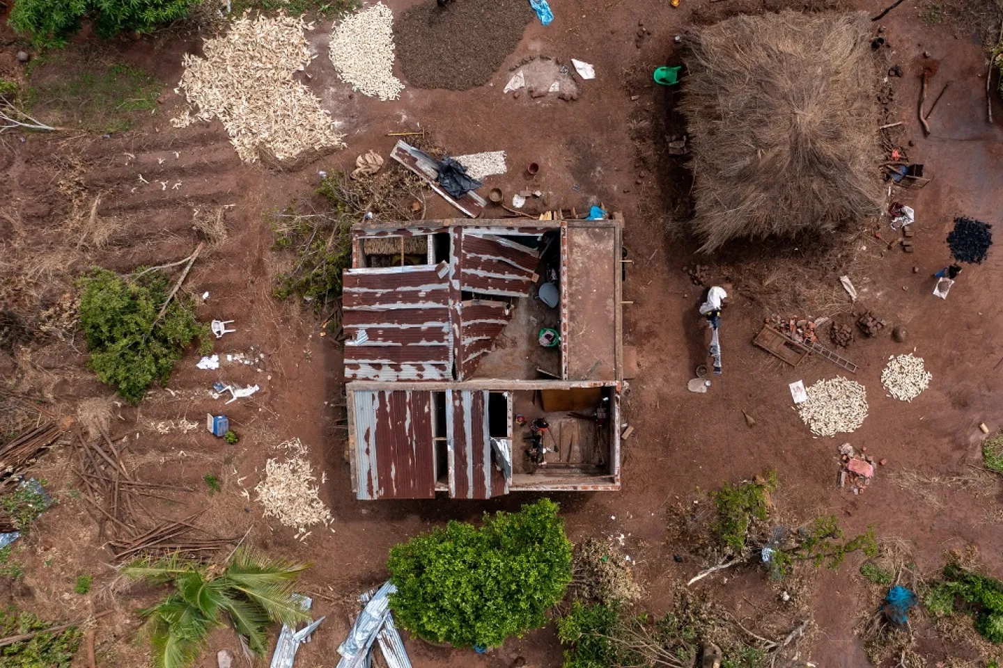 Tempestade Tropical Ana  na prov&iacute;ncia da Zamb&eacute;zia em Mo&ccedil;ambique