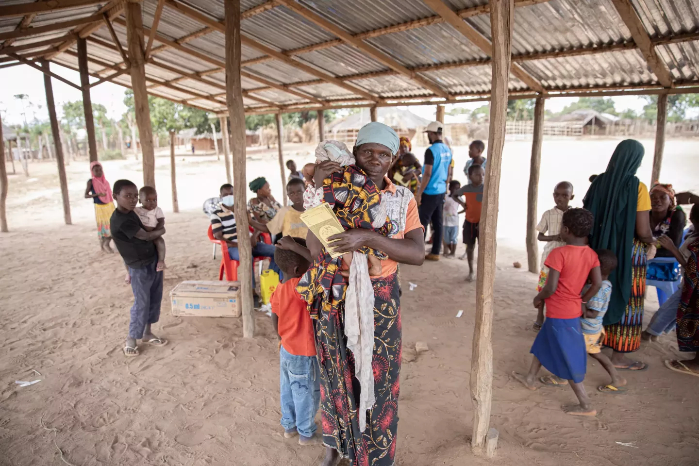 Elisa Cipriano, mother of four children, is one of the beneficiaries of the Vaccination Campaign against Measles and Polio in the Chi&uacute;re district of the province of Cabo Delgado. 