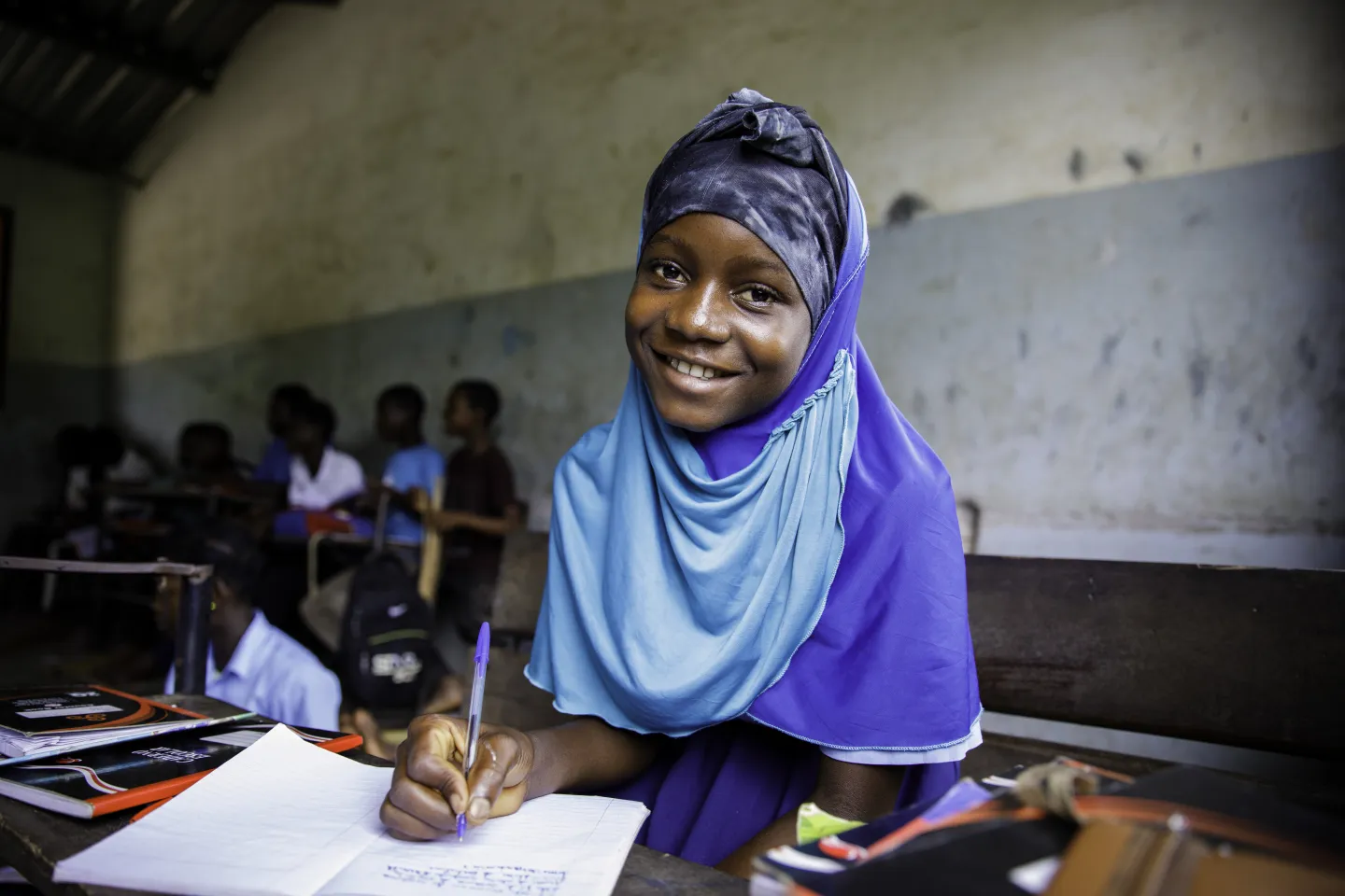 Anatalia Daniel, a 14-year-old student at the Landinho primary school. 