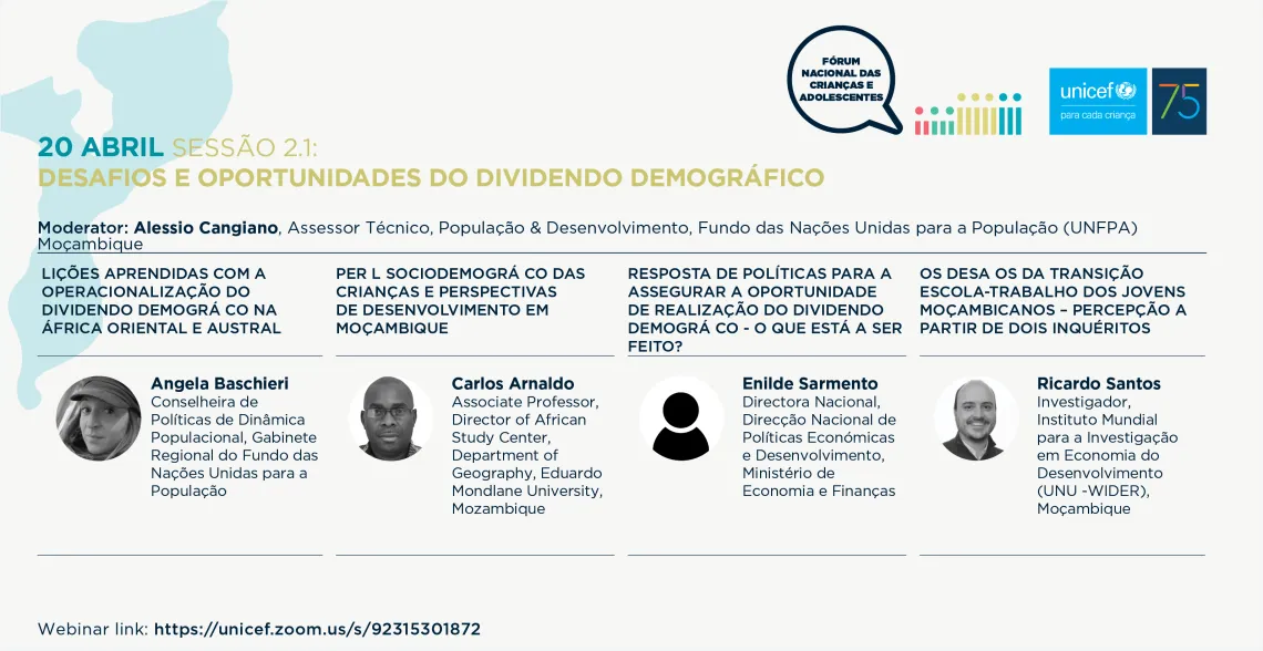 Sess&atilde;o 2.1: Desafios e Oportunidades da explos&atilde;o demogr&aacute;fica juvenil
