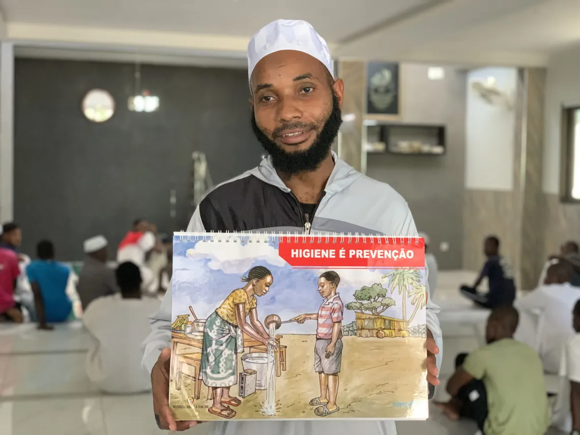 Com apoio do UNICEF, a Plataforma Inter-Religiosa de Comunica&ccedil;&atilde;o para a Sa&uacute;de impulsiona ac&ccedil;&otilde;es de preven&ccedil;&atilde;o da c&oacute;lera na Prov&iacute;ncia de Sofala.