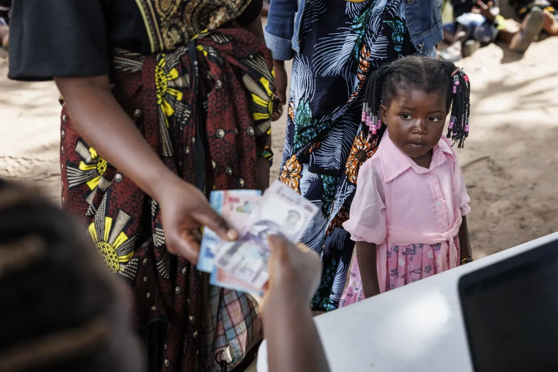 21-year-old Amina Rachide receiving the Cash and care help in Cabo Delgado.
