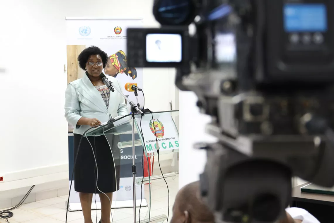 Programa Conjunto para a Protec&ccedil;&atilde;o Social - Ministra do G&eacute;nero, Crian&ccedil;a e Ac&ccedil;&atilde;o Social, Cid&aacute;lia Cha&uacute;que Oliveira