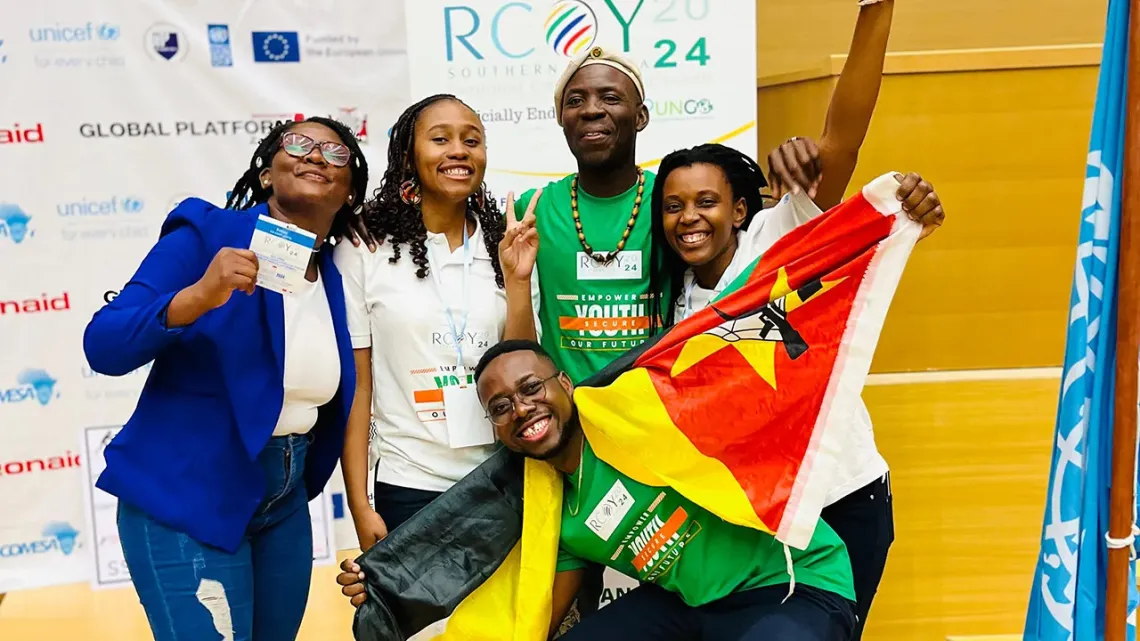 Abel Voabil e a delega&ccedil;&atilde;o de Mo&ccedil;ambique no RCOY 2024.