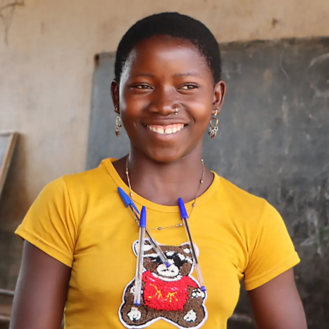 11-year-old M&aacute;rcia Abibo, a Grade 4 student. 