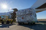 In the wake of the devastating earthquake, humanitarian supplies bound for Myanmar are loaded onto a flight at Copenhagen Airport.