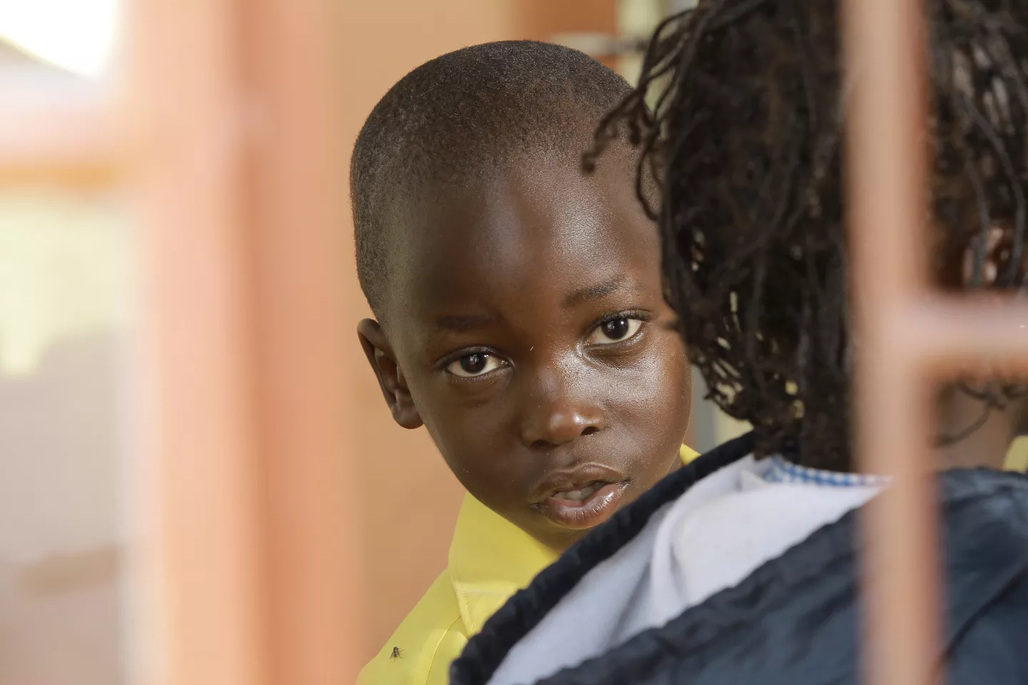 young boy child at school