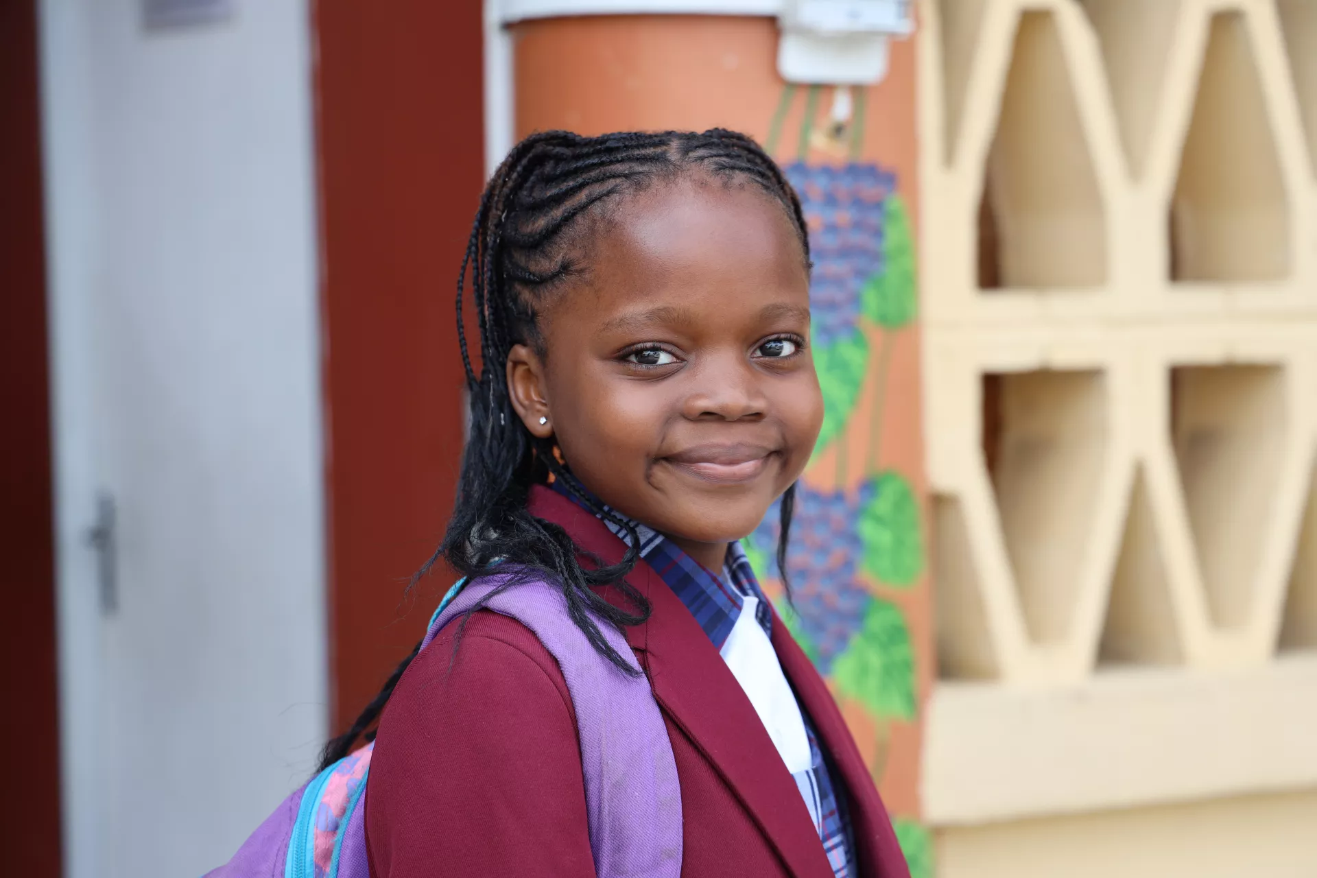 young girl child at school