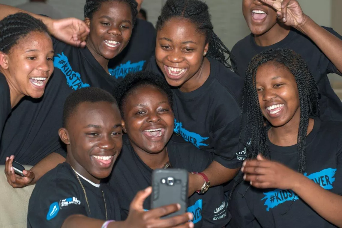 Youth participating in campaign