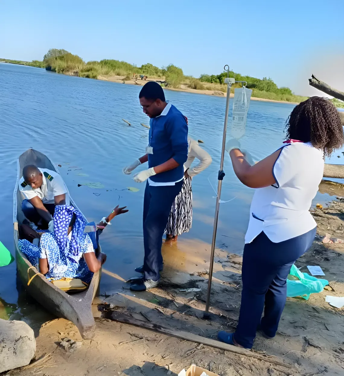 a woman in labor set out on an urgent journey to Namibia