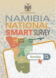 Cover page showing map of Namibia's 14 regions