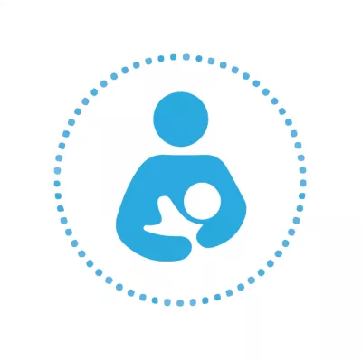 This image shows an illustration of breastfeeding
