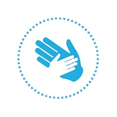 This image shows an illustration of two hands overlaid