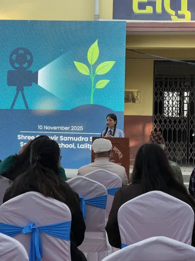 Jayanti during closing ceremony of Climate Cinema 