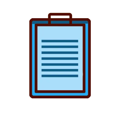 This image shows an illustration of a clipboard