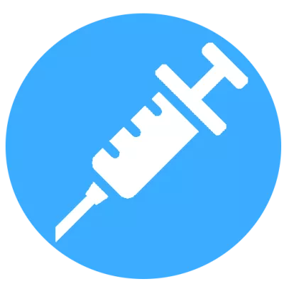 This image shows an illustration of a syringe