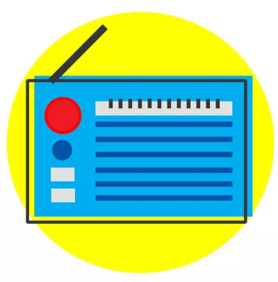 This image shows an illustration of a radio set