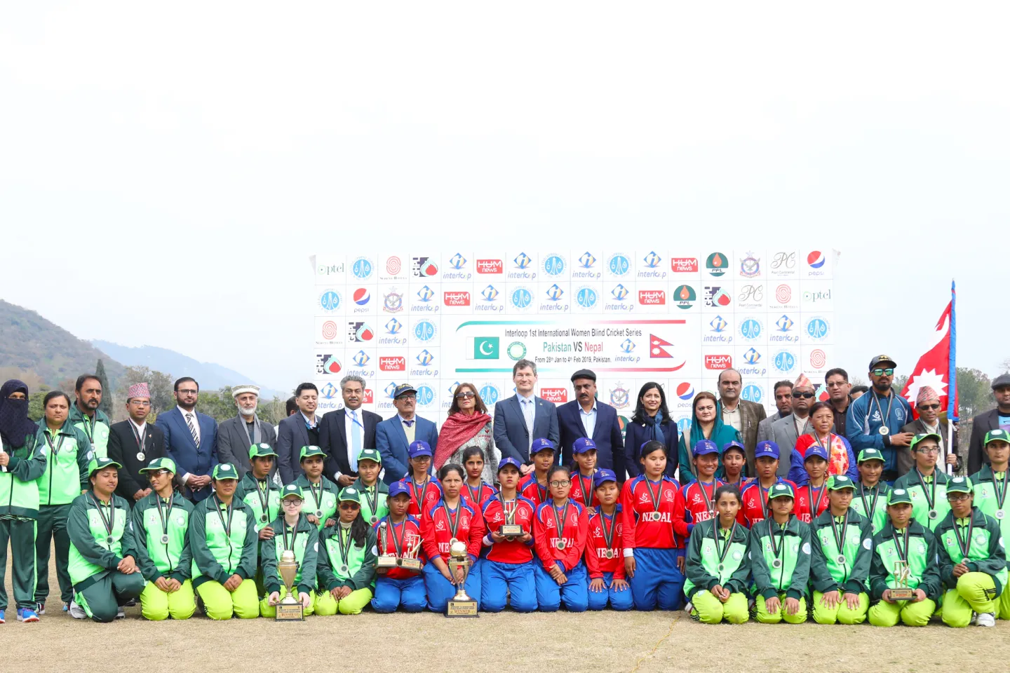 Blind cricket team of Pakistan and Nepal