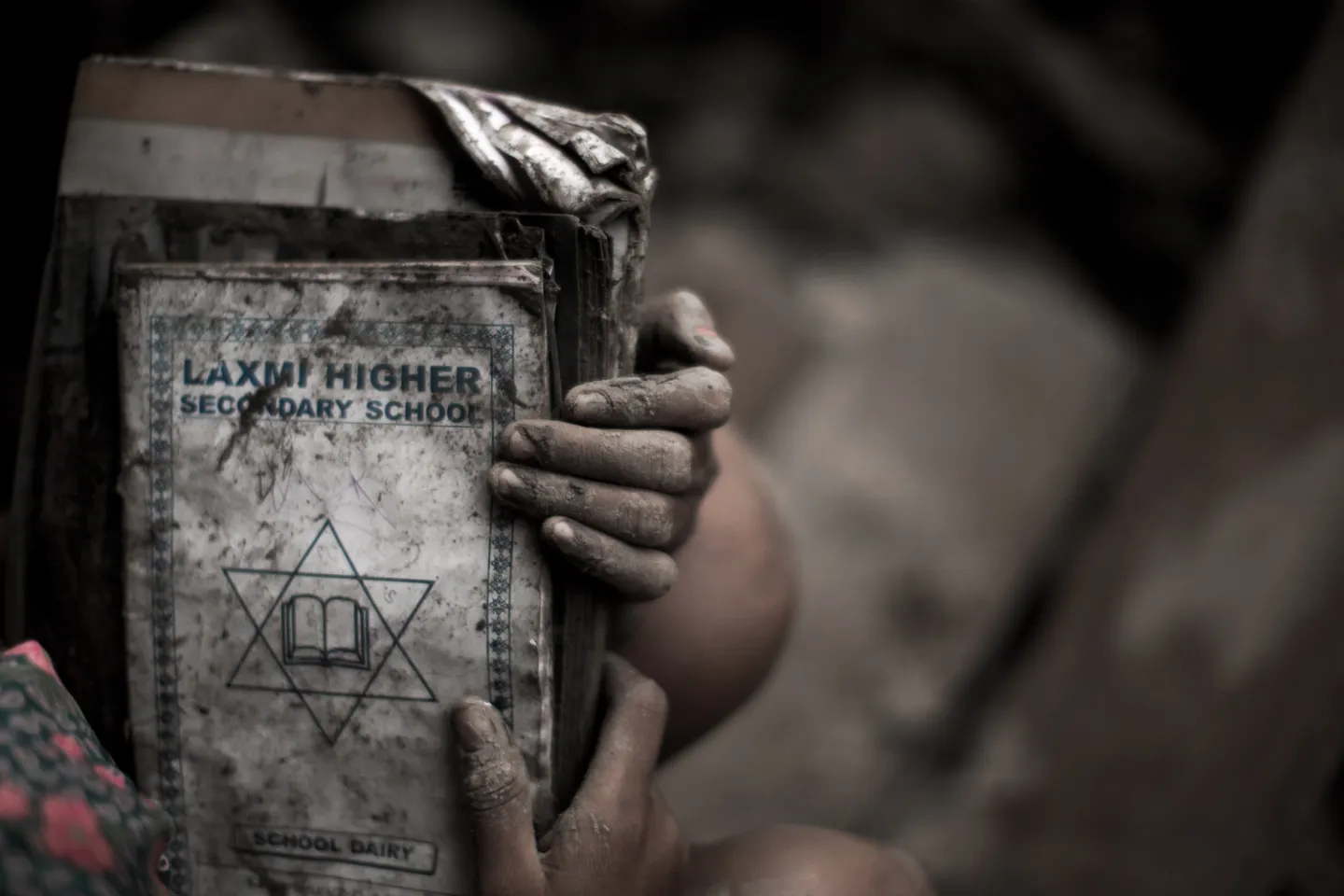 A child holding a book 