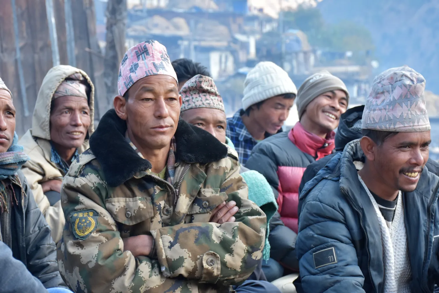 Fathers of Bham Bada in Mugu District gather for their monthly fathers&rsquo; group meeting. 
