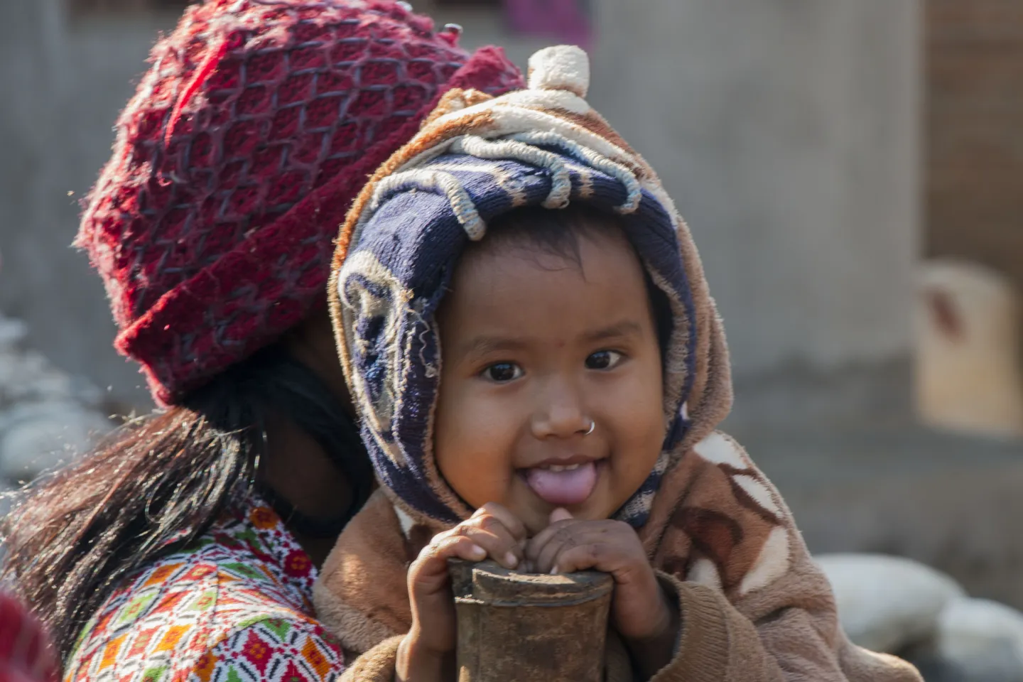 Unisha Kumal with her mother 
