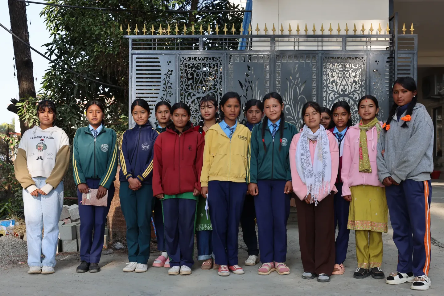 Group photo of girl students 