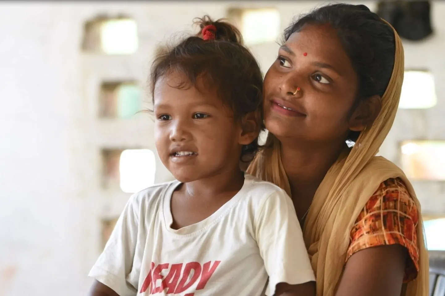 Nirmala Sunar with her daughter