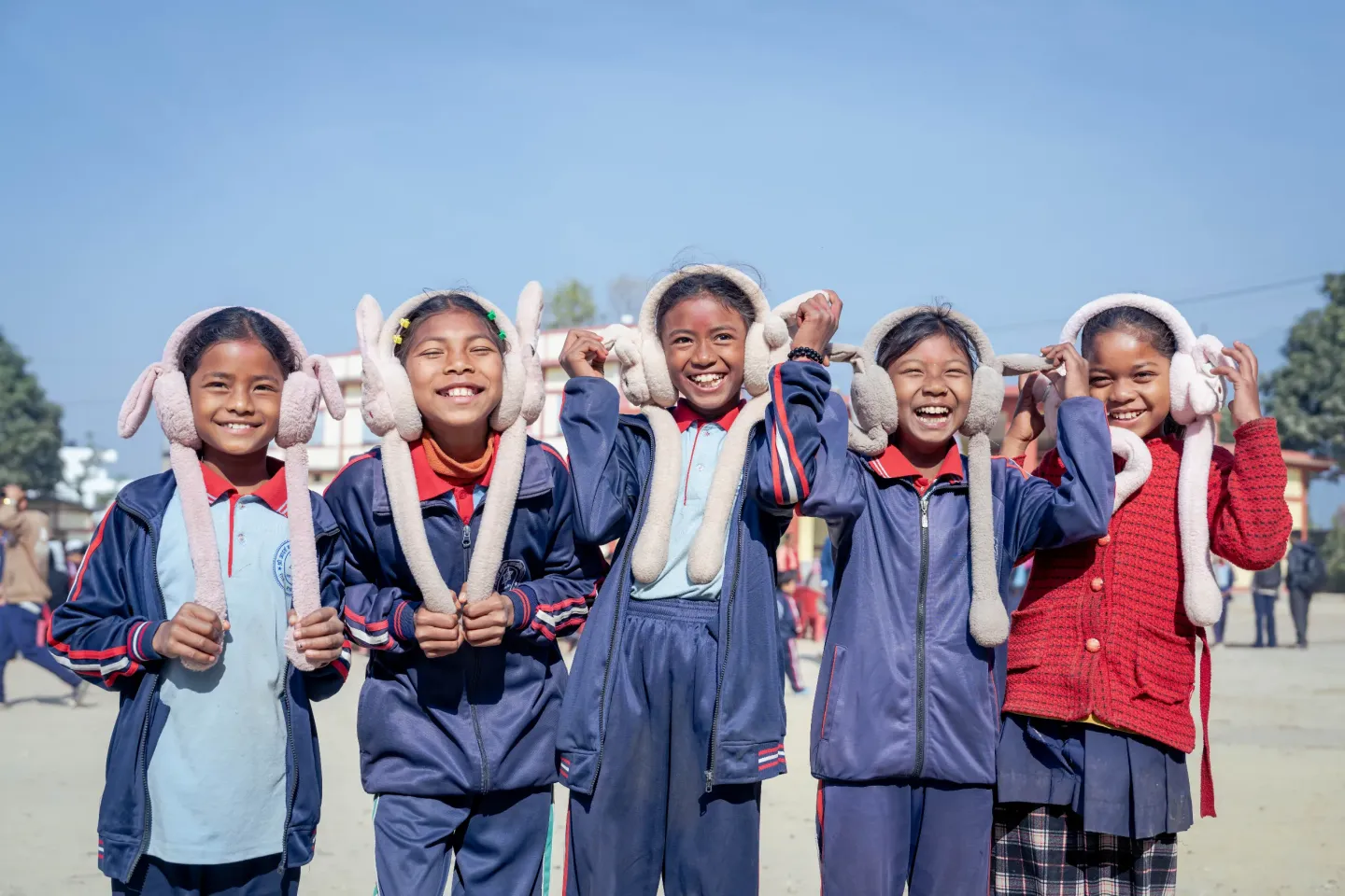 Group photo of adolescent girls in lumbini 