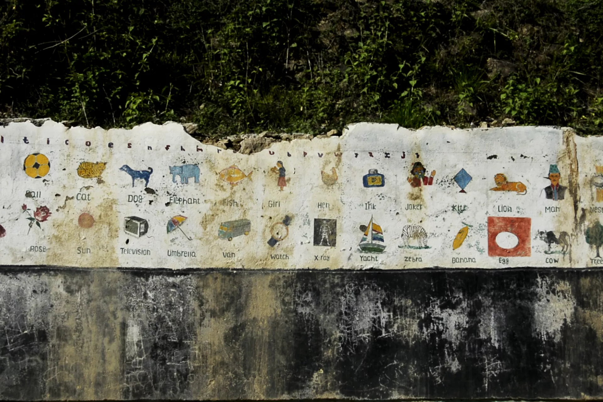 Only one wall each from the two classrooms, now remain of the older structures at BP Adarsha Schoo
