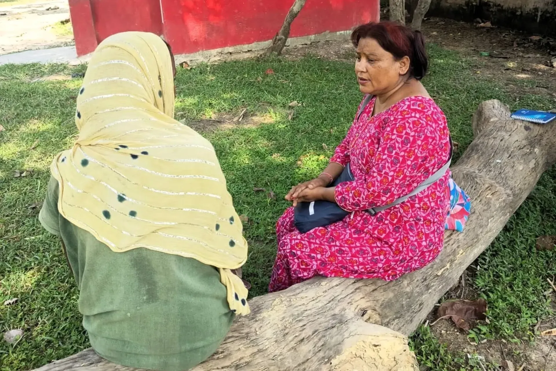a girl talking to a counsellor