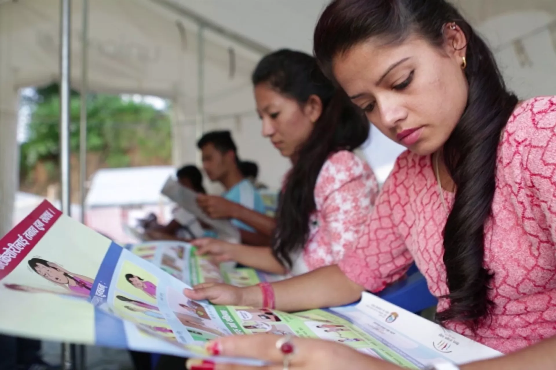 A girl reading