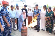 Sabina participating in strengthening community preparedness through disaster preparedness and response training