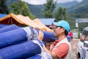 UNICEF, together with partners and local authorities, has been establishing child-friendly spaces where children can play, learn, express themselves and receive support.