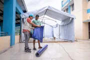 UNICEF, together with partners and local authorities, has been establishing child-friendly spaces.