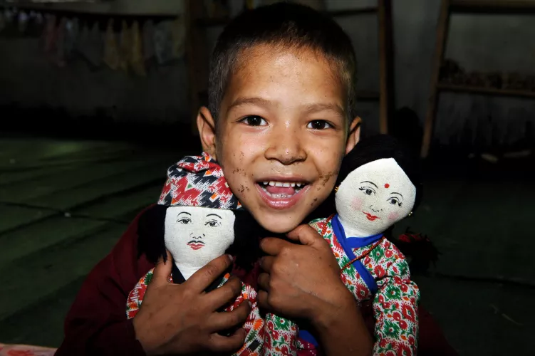 Children playing with toys